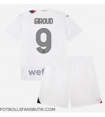 AC Milan Olivier Giroud #9 Replika Bortatröja Barn 2023-24 Kortärmad (+ Korta byxor)